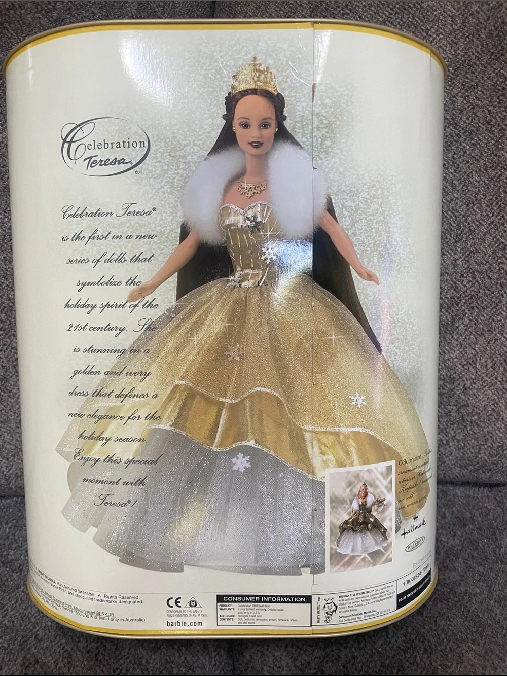 Mattel Teresa Doll in Gold and White Gala Gown